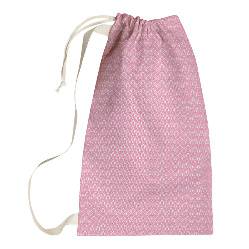 Leffel Fabric Laundry Bag with Handles, Large (76.5" H x 29.5" W x 1.5" D), Pink