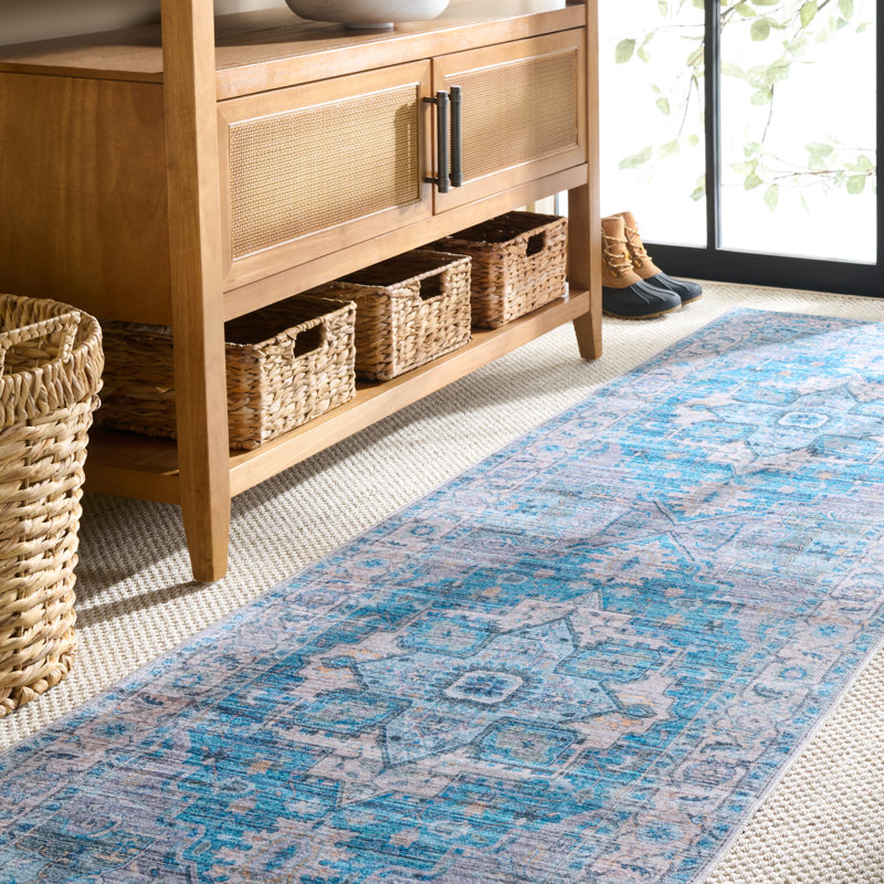 Msrw Tucson 113 Performance Machine Washable Oriental Rug, Runner 2'6" x 8'