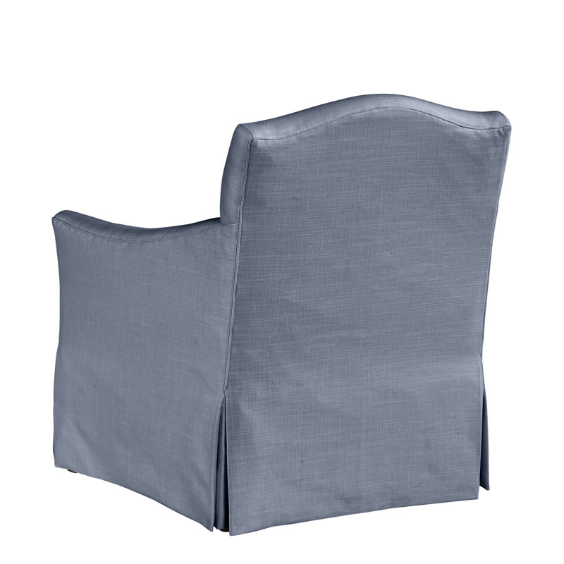 Florian 32" Wide Slipcovered Armchair, Affinity Blue