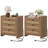 Ashvir Rattan 3-Drawer Nightstand With Built-In Outlets-436760588