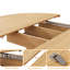 Table de salle à manger extensible de 47 à 63 po pour 4 à 6 personnes, table de cuisine de ferme avec étagère de rangement à 2 niveaux et armoire à porte coulissante cannelée-105692501