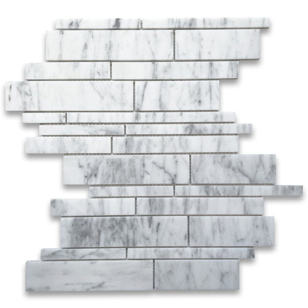 10" x 13" Marble Brick Joint Mosaic Wall & Floor Tile