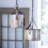 D11x15" Antique Silver Iron X-Light Chandelier, Large
