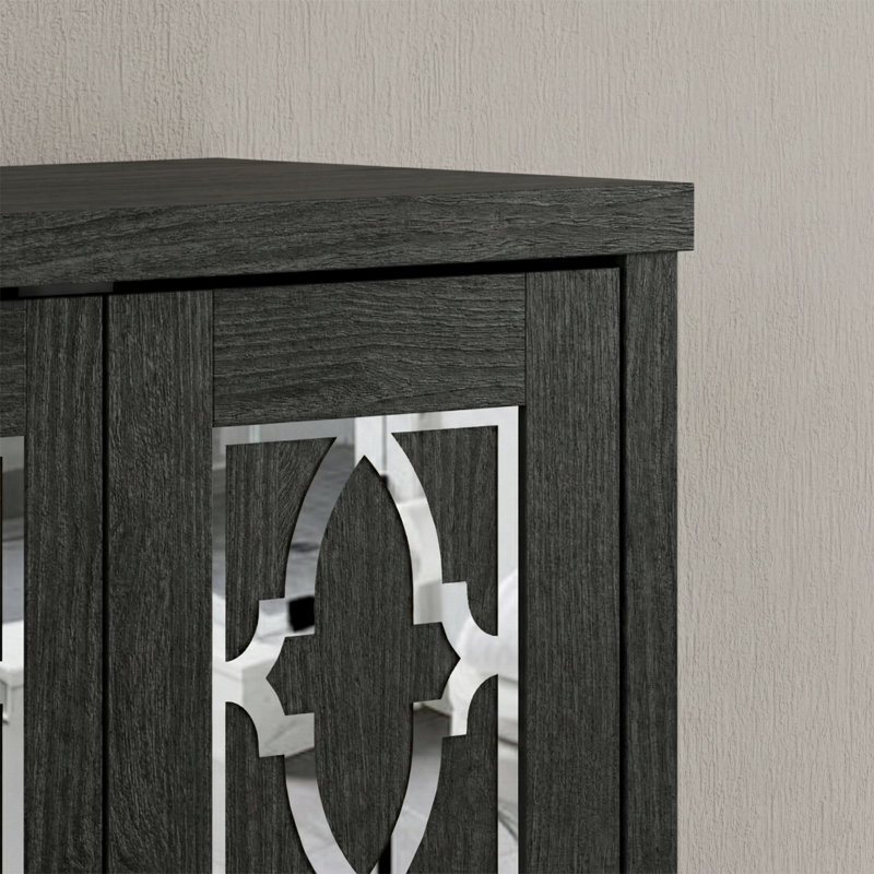 Armoire de salle de bain Chessani, Chêne noir