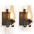 Rustic Farmhouse Wall Sconces Set of 2 Plug-in Wall Lights (No Bulbs)