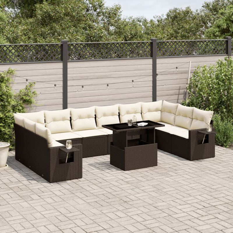 Vidaxl Garden Sofa Set Brown