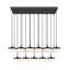 Lustre linéaire noir mat 17 lumières Haddon-123223059