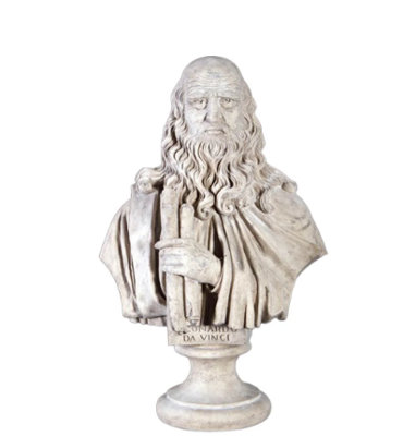 Statue buste Leonardo Da Vinci