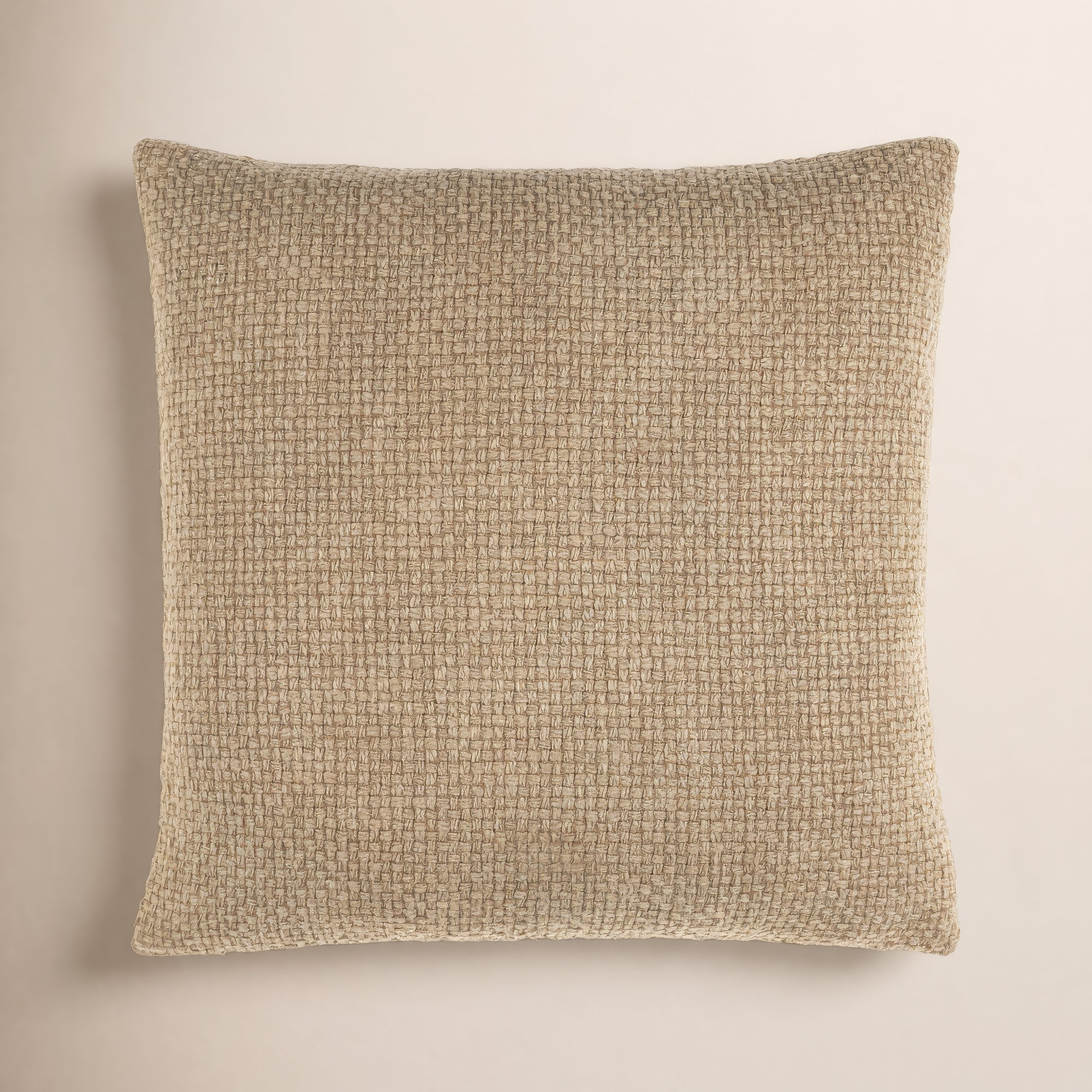 Clovis Cotton Throw Pillow, Pillow Cover Only - No Insert, 20" x 20", Wheat