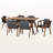 Karalyne 7-Pc Dining Set in Grey Imitation Leather Upholstery, 29.5'' H X 21.7'' W X 21.1'' D-1851511186