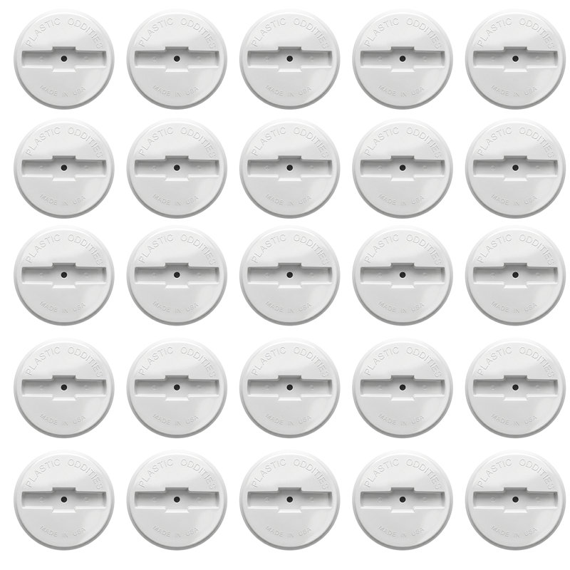 Bouchon de vidange 3 po en PVC blanc avec raccord fileté pour tuyau de vidange, d'évacuation et d'évent (paquet de 25)