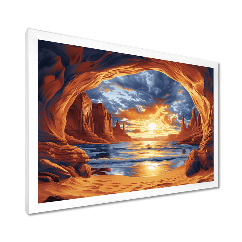 Markaysia - Canyon Wall Art Living Room, Toile encadrée blanche avec une seule photo, H 12 po x l 20 po x P 1 po