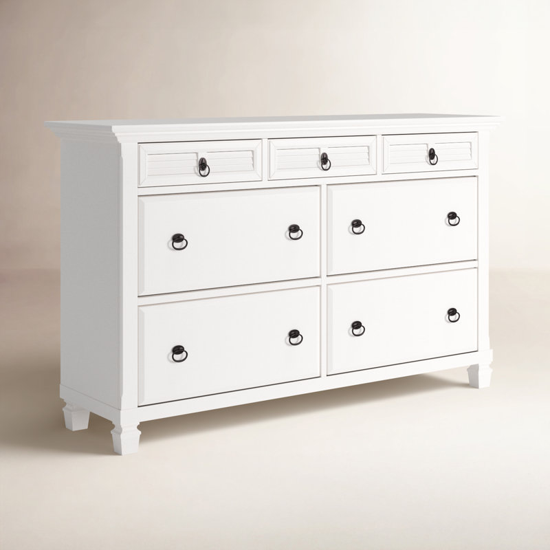 Gleda 62" W 7-Drawer Solid and Manufactured Wood Dresser