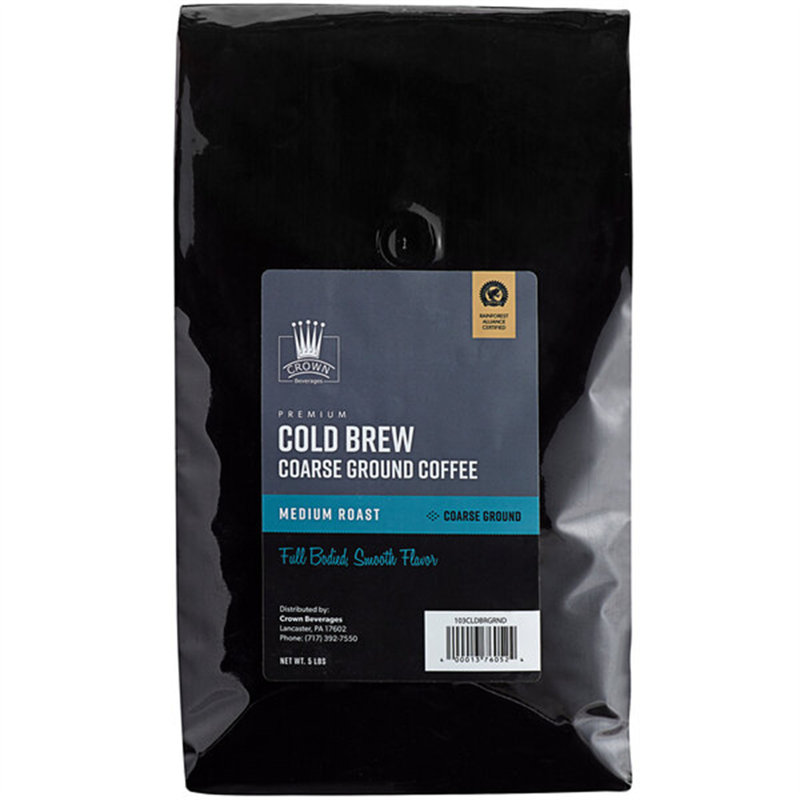 Café moulu à froid grossier Crown Beverages 5 lb. WS-103CLDBRGRND