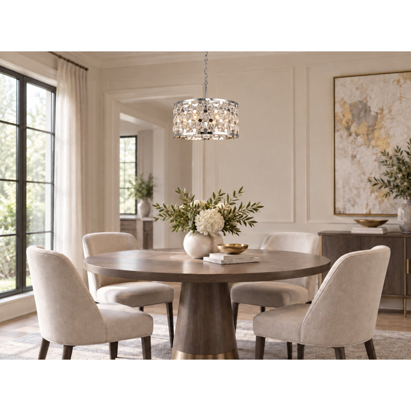 Lustre cylindrique rond 6 lumières Transitional