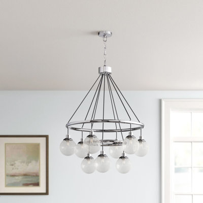 Olson 9 - Light Dimmable Wagon Wheel Chandelier