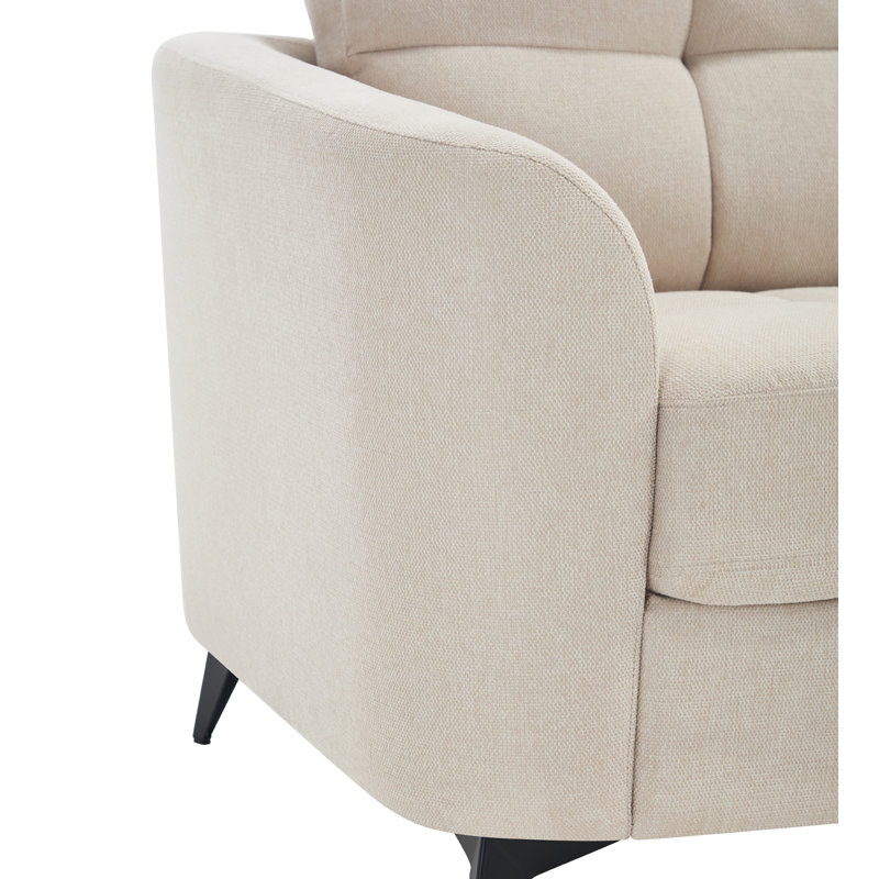 Upholstered Armchair, Beige
