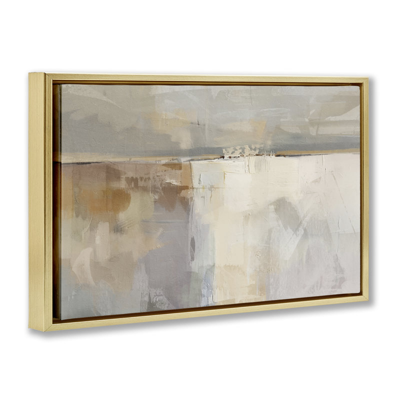  «Shimmering Meadow Illusion» par Nina Blue, Cadre flottant métallique doré, H 17 po x l 25 po