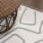 Sauvanne Modern Scandinavian Graphic Lines High-Low White/Light Gray Rug-1857455852
