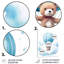 «Nursery Bear Cub Children Dreams III - Animal Bear», art mural en métal dans le salon-92735298