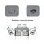 6-seat Outdoor Dining Set Iron Rectangular Dining Table With 4 Chairs And 2 Swivel Chairs