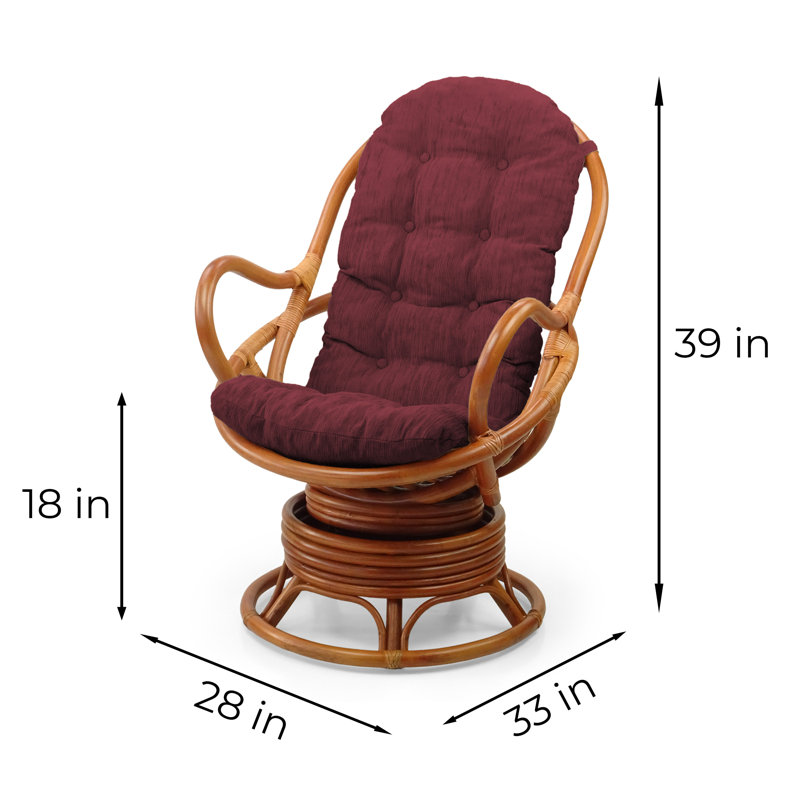 Chaise berçante Alliana, Velours brun, Marron clair