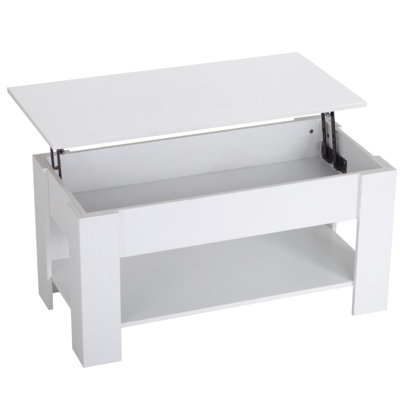 Lift Top Coffee Table With Hidden Compartment And Storage Shelf Wooden Lift Tabletop For Home Living Room Reception Room Office (black) -  Millwood Pines, 367AA7B502AC4F0B904C20734DA2A054