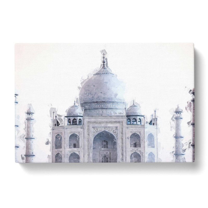 The Taj Mahal In Agra India In Abstract - Wrapped Canvas Print, 35cm H x 50cm W x 3cm D