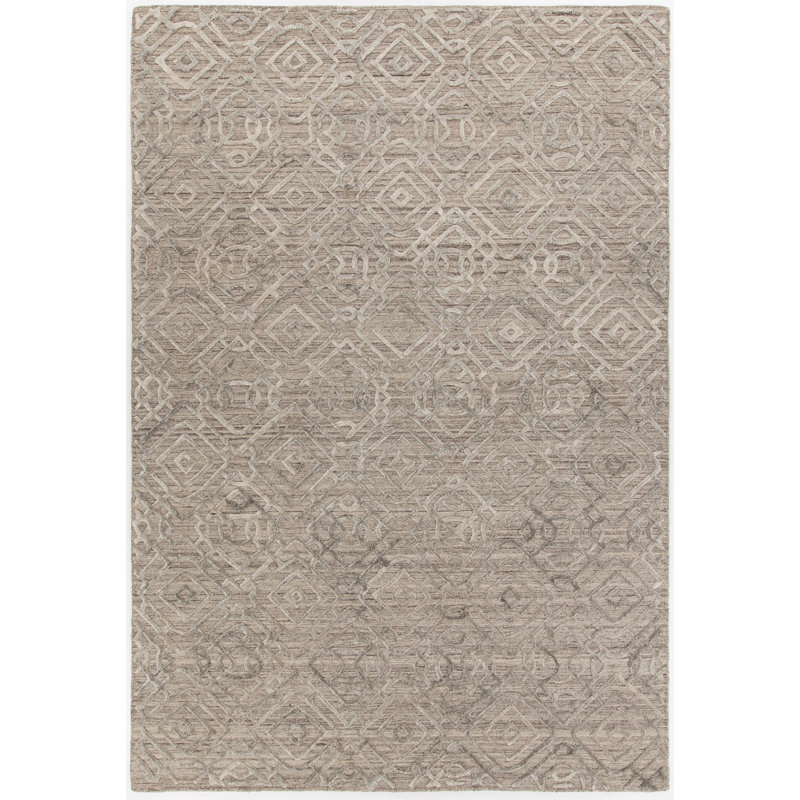 Tapis brun tissé à la main Terri, Rectangle 9 pi x 13 pi