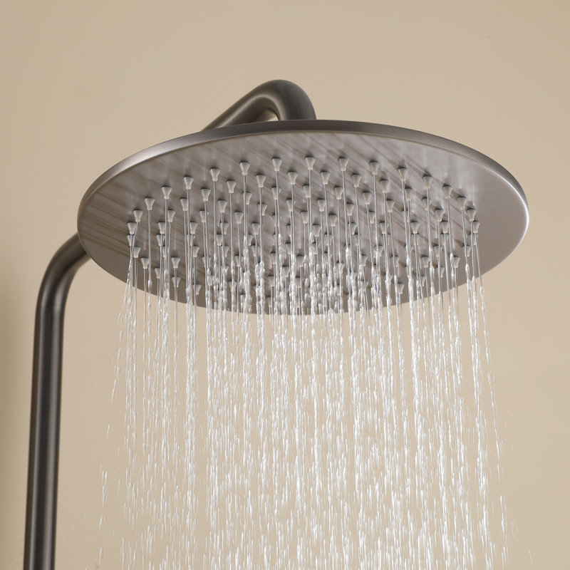 Ensembles de douche à fixation murale 48-1 / 2 po H, Gris pistolet