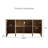 62.9 inch Flute Sideboard Cabinet with Adjustable Shelf, Curved Accent Cabinet with Metal Legs-1846606214