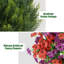 Artificial Cedar Tree with Flowers, Tall Faux Plant in Pot for Home, Garden or Commercial Decor-90775042