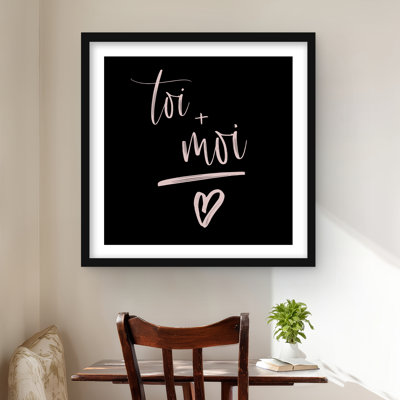 You + me - Contemporary Office Framed Matted Print Decor