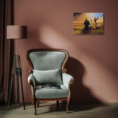 "La tentation du Christ" par Ludwig Ferdinand Schnorr Von Carolsfeld - Art mural sur toile tendue
