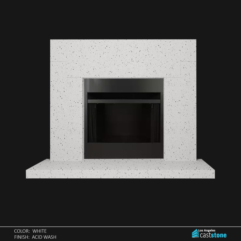 Amber Fireplace Surround, White Acid Wash