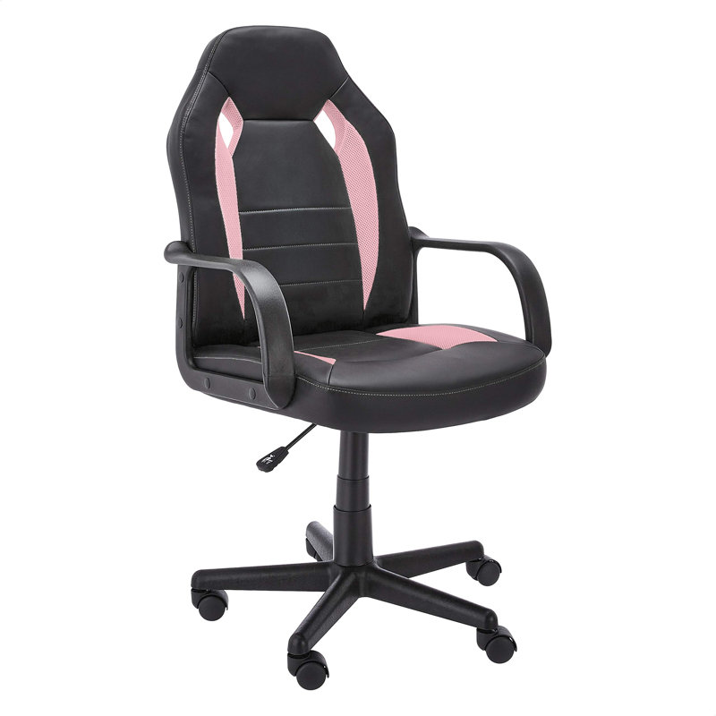 Chaise ergonomique inclinable, Rose/noir