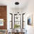 Camelot 3 - Light Cluster Pendant Lighting Matte Black Mason Jar Kitchen Island Pendant Fixtures