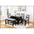 1Pc Transitional Dark  Finish Fabric Upholstered Counter-Height Dining Bench-1868999745