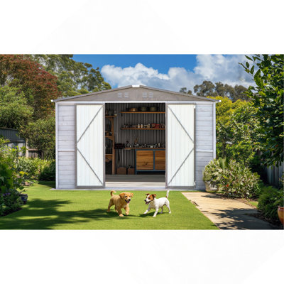 8*10FT Iron-Wood Combination Tool Shed – A Blend Of Nature And Functionality