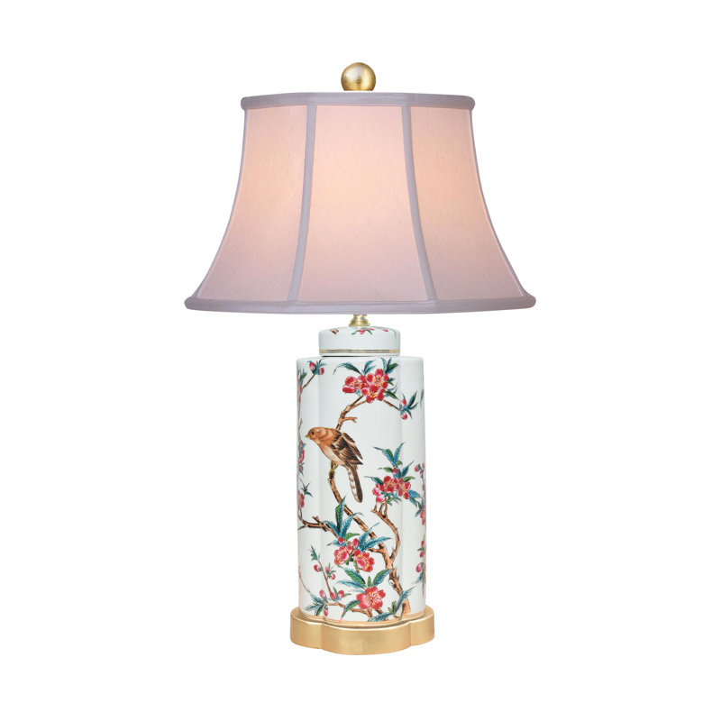 LAMPE PORCELAINE PETEL FLORALSCALLOPS