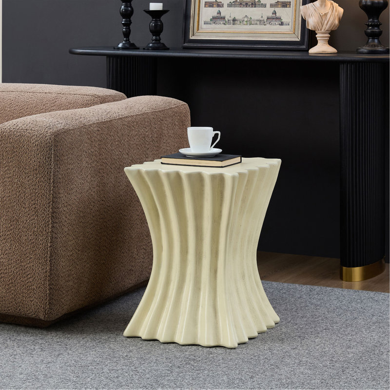Table d'appoint 15,16 pouces en fibre de verre robuste pour salon
