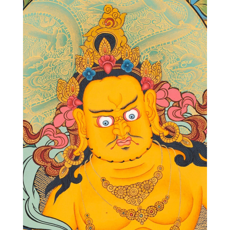 Dzambala Kuber Thangka (Thangka sans brocart)