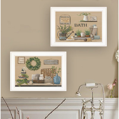 Décoration murale encadrée 2 pièces Bath Time