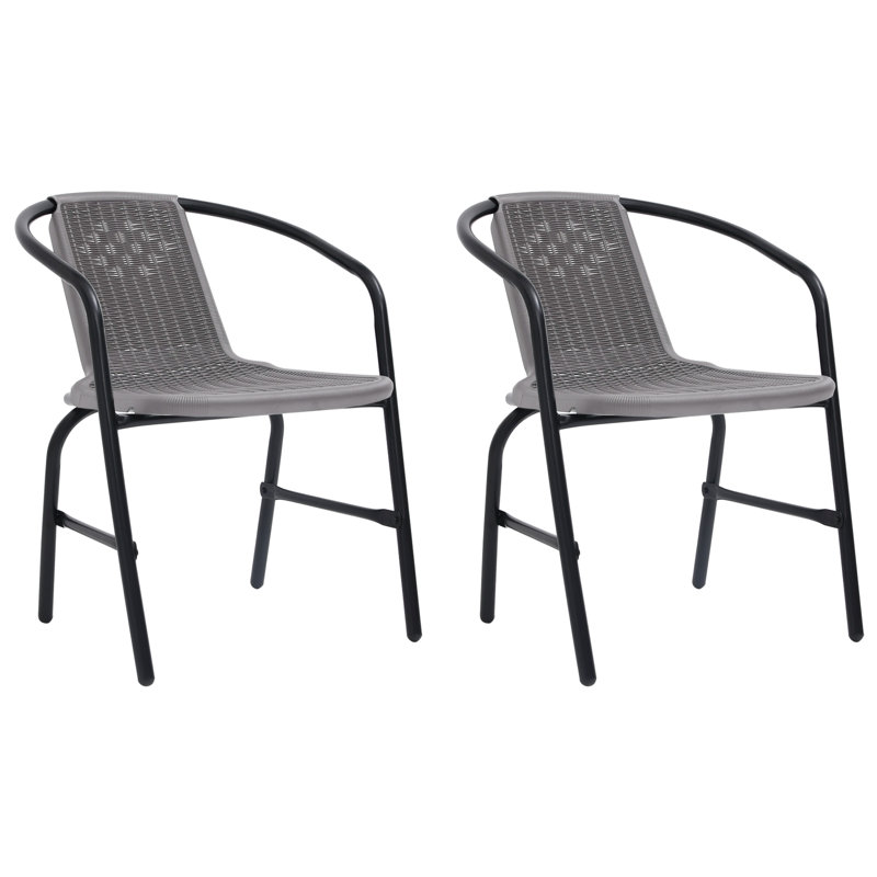 Fauteuil empilable en teck Gryselda, 2