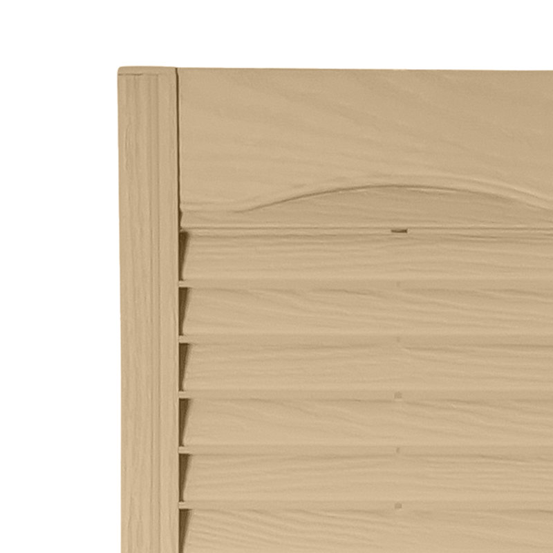 Custom Louvred Shutter with Cathedral Top, 56", Sandalwood, 10"