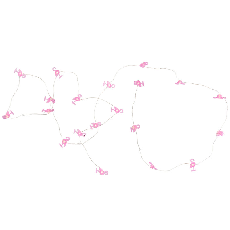 10-Count LED Lighted Flamingo Fairy Lights - Warm White