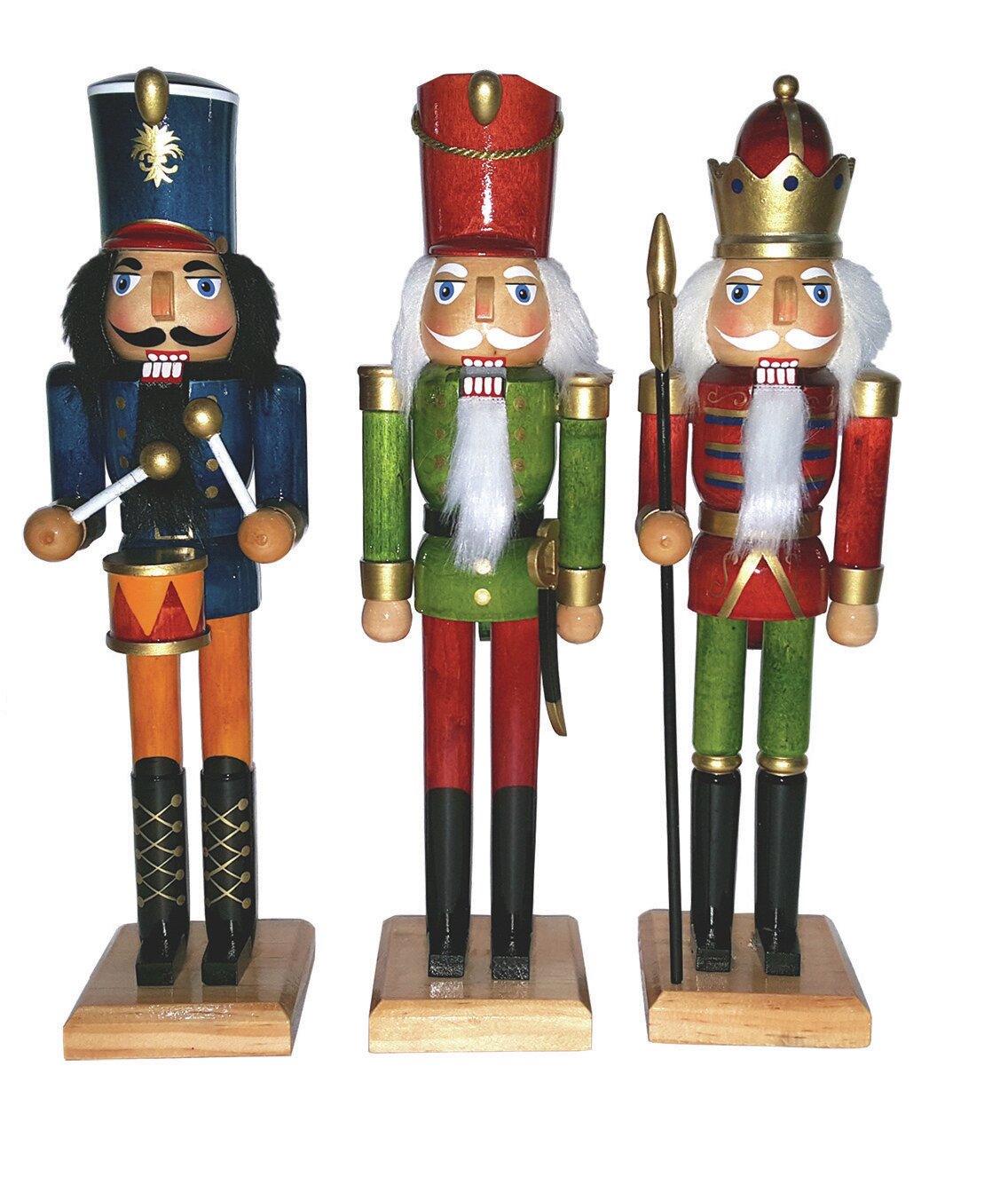 The Holiday Aisle® 3 Piece Natural Wood Nutcracker Set & Reviews | Wayfair