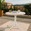 Table ronde moderne en plastique blanc moderne - table de salle à manger intérieure / extérieure 36 pouces, table de patio légère en polypropylène toutes saisons pour le jardin, la cour, la cuisine, le camping