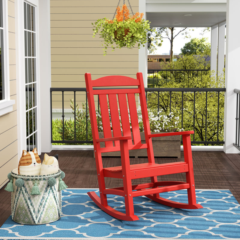 Chaise berçante en plastique Laguna, Rouge