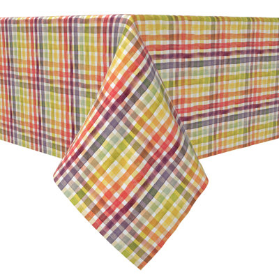 Square Plaid Cotton Twill Tablecloth